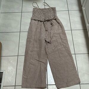 House of Harlow plaid jumpsuit